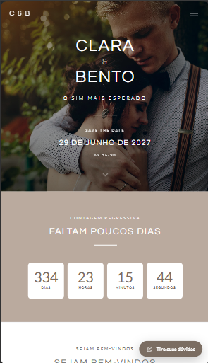 O modelo Traço Fino no telemóvel